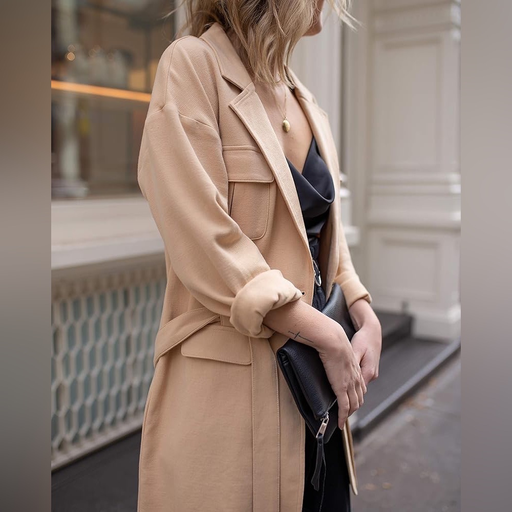 THE DROP ||Wide Tie Front Utility Jacket Golden Sand by @Laurie_ferraro Size S
